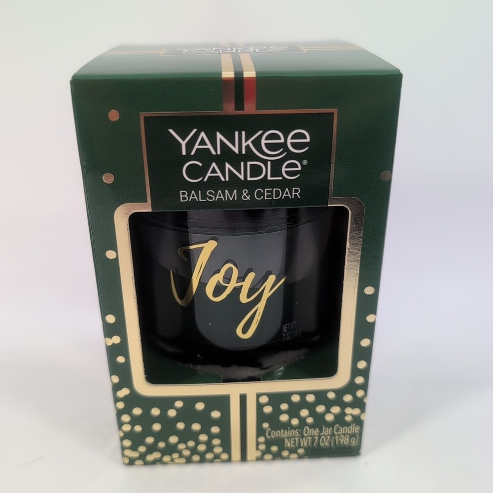 Yankee Candle Jar Balsam & Cedar 1 Wick Candle 7 Oz - NEW in Box‎